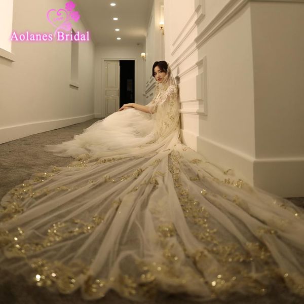bridal veils 2021 women's long sequin lace gold sequins wedding veil with comb 3.5 merters 1 tire champange, Black
bridal veils 2021 women's long sequin lace gold sequins wedding veil with comb 3.5 merters 1 tire champange, Black