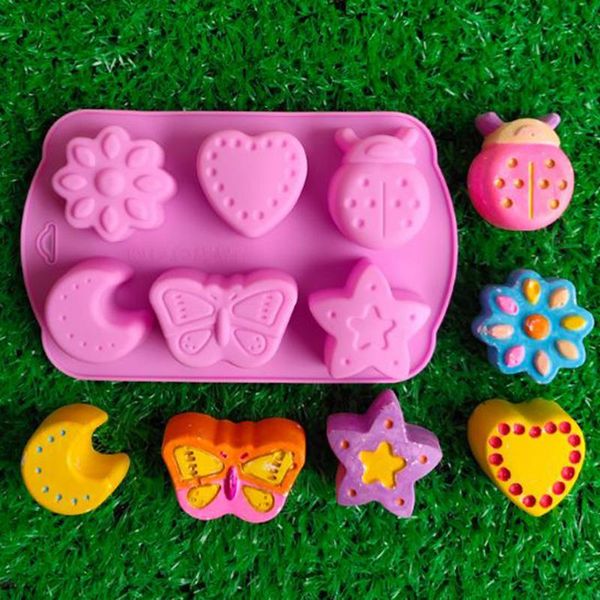 craft tools 6 different shapes diy handmade silicone soap mold chocolate biscuit fondant cake creative production template
craft tools 6 different shapes diy handmade silicone soap mold chocolate biscuit fondant cake creative production template