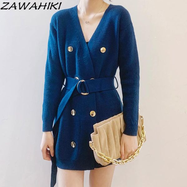 casual dresses zawahiki french temperament v neck knitted dress double breasted high waist long sleeve autumn winter mid-length sashes, Black;gray
casual dresses zawahiki french temperament v neck knitted dress double breasted high waist long sleeve autumn winter mid-length sashes, Black;gray