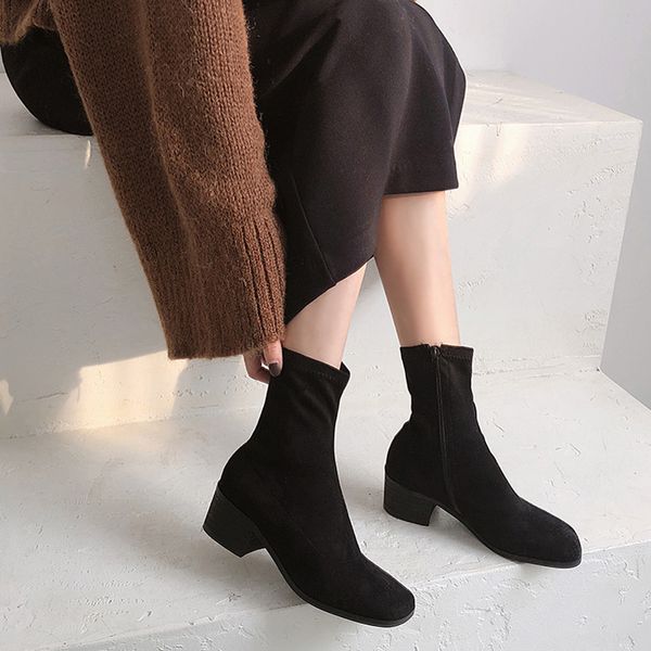 winter toe thick heel high heels suede fashion ladies women's boots size 33-42 gdd3, Black
winter toe thick heel high heels suede fashion ladies women's boots size 33-42 gdd3, Black