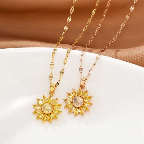chains 316l stainless steel simple sunflower crystal pendant charms chain choker necklace for women fashion fine jewelry san701, Silver
chains 316l stainless steel simple sunflower crystal pendant charms chain choker necklace for women fashion fine jewelry san701, Silver