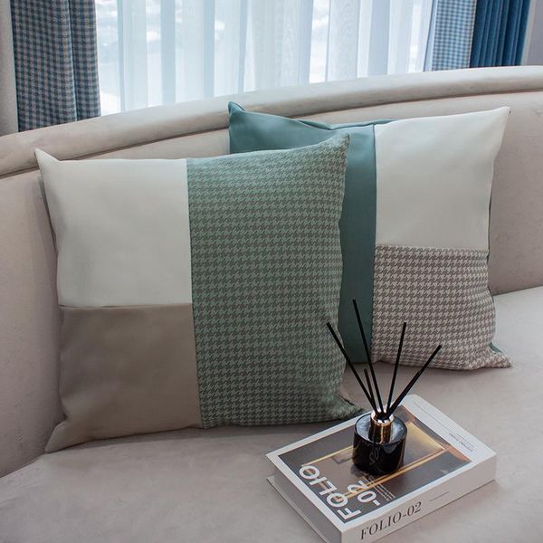 cushion/decorative pillow simple modern color block houndstooth cushion cover pillowcase sofa decorative green/ khaki /brown pu leather
cushion/decorative pillow simple modern color block houndstooth cushion cover pillowcase sofa decorative green/ khaki /brown pu leather