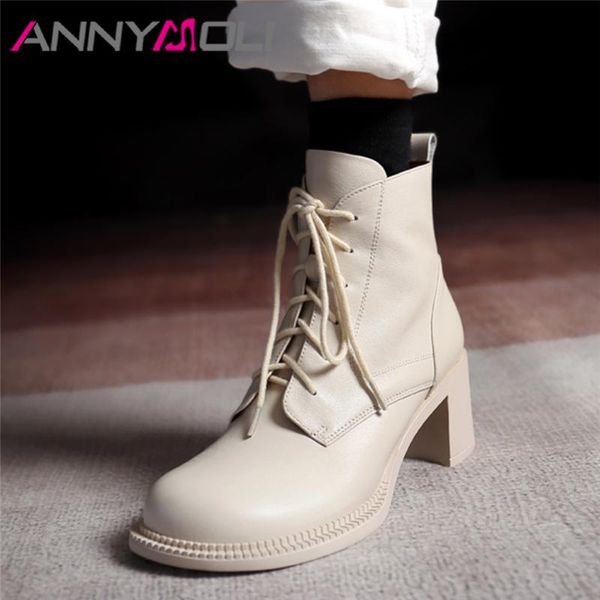 boots annymoli women real leather platform thick high heel ankle boot round toe lace up ladies autumn winter beige black
boots annymoli women real leather platform thick high heel ankle boot round toe lace up ladies autumn winter beige black