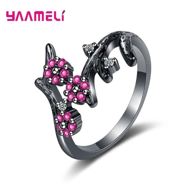 cluster rings 925 sterling silver black gold opening adjustable ring shiny fushia crystal tree branch pattern jewelry for woman girl gift, Golden;silver
cluster rings 925 sterling silver black gold opening adjustable ring shiny fushia crystal tree branch pattern jewelry for woman girl gift, Golden;silver