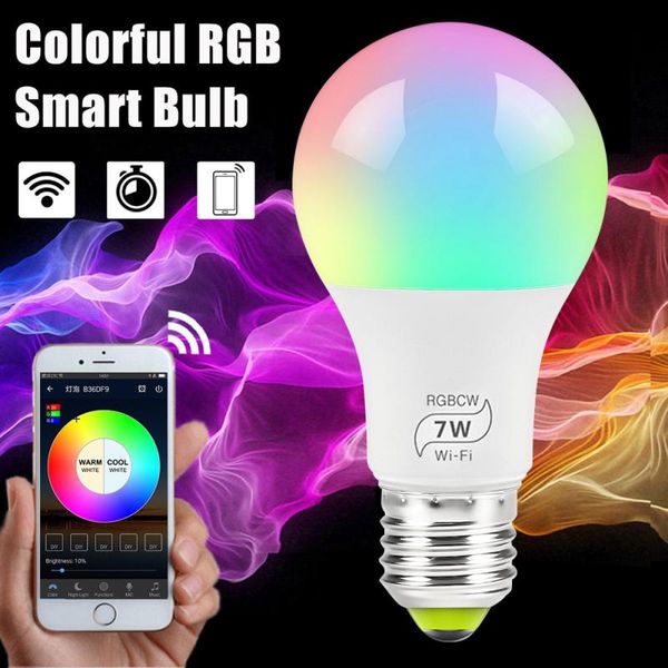 bulbs voice control 7w rgbw smart light bulb dimmable e27 wifi led lamp ac100-240v work with alexa google assistant
bulbs voice control 7w rgbw smart light bulb dimmable e27 wifi led lamp ac100-240v work with alexa google assistant