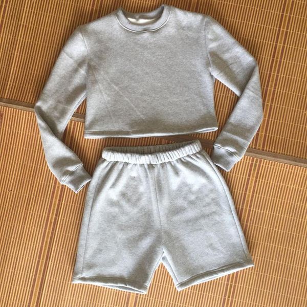 2 piece set autumn summer womens tracksuits crop sweatshirt sporting shorts ladies two outfit solid color sets, Gray
2 piece set autumn summer womens tracksuits crop sweatshirt sporting shorts ladies two outfit solid color sets, Gray