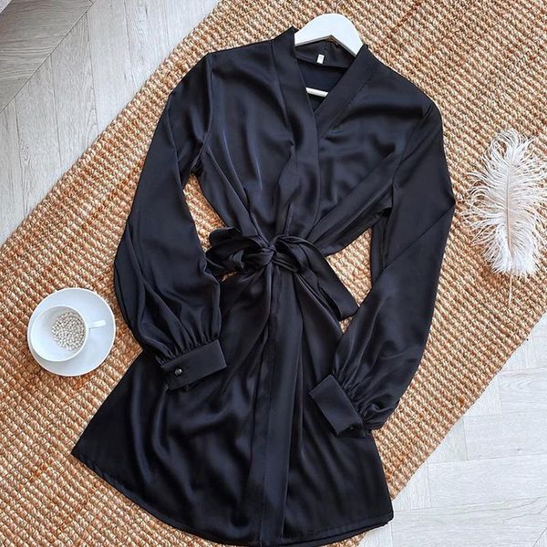 women's sleepwear women satin long robe bathrobe silk bridesmaid robes sleeve female black belt dress gowns v-neck home pajama, Black;red
women's sleepwear women satin long robe bathrobe silk bridesmaid robes sleeve female black belt dress gowns v-neck home pajama, Black;red