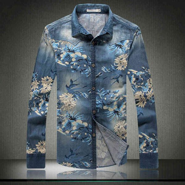 men's casual shirts new mens cotton slim fit brand denim floral pattern long sleeve male cowboy shirt camisa jeans masculina it16, White;black
men's casual shirts new mens cotton slim fit brand denim floral pattern long sleeve male cowboy shirt camisa jeans masculina it16, White;black