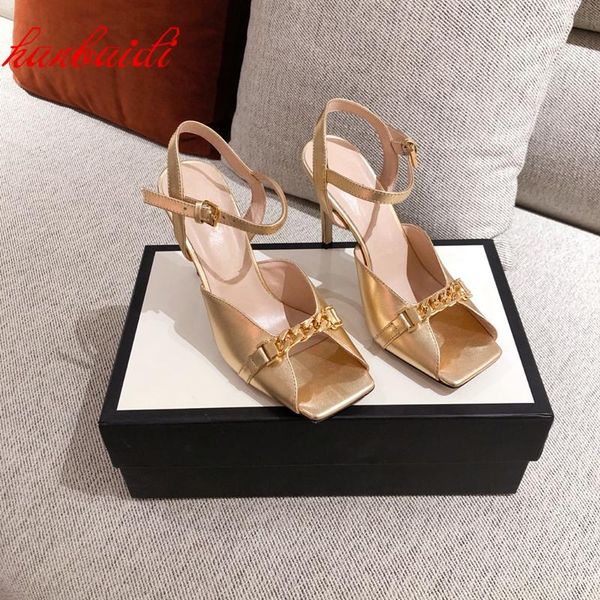 sandals mental chain women genuine leather buckle starpwomen high heels pumps summer shoes 2021, Black
sandals mental chain women genuine leather buckle starpwomen high heels pumps summer shoes 2021, Black