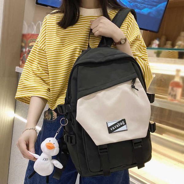 backpack contrast color dwaterproof water nylon female fashion buckle back cute teenage bag big
backpack contrast color dwaterproof water nylon female fashion buckle back cute teenage bag big