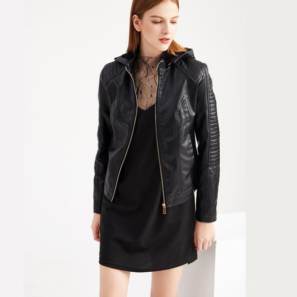 plus size new women jacket coat autumn winter hooded warm casual women leather jacket black gray 2021 cdr2418, Black;brown
plus size new women jacket coat autumn winter hooded warm casual women leather jacket black gray 2021 cdr2418, Black;brown