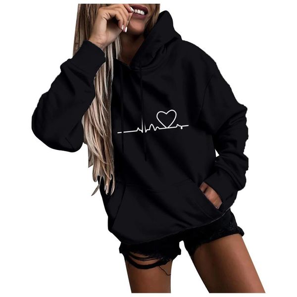 women's hoodies & sweatshirts love heart oversized hoodie long sleeve women print sudaderas con capucha moletom feminino sweetshirts, Black
women's hoodies & sweatshirts love heart oversized hoodie long sleeve women print sudaderas con capucha moletom feminino sweetshirts, Black