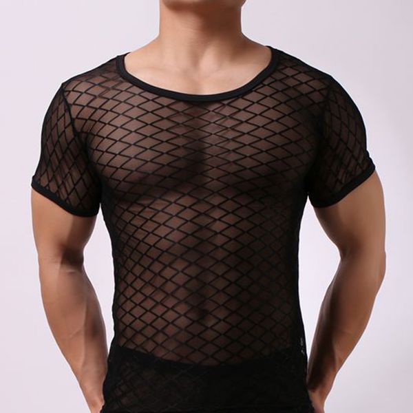 Mesh Undershirts Shorts Sleeve Fishnet Transparent Men Tops Tees Sports Bodybuilding Summer Singlet T-shirts Underwear Clubwear, Black
Mesh Undershirts Shorts Sleeve Fishnet Transparent Men Tops Tees Sports Bodybuilding Summer Singlet T-shirts Underwear Clubwear, Black