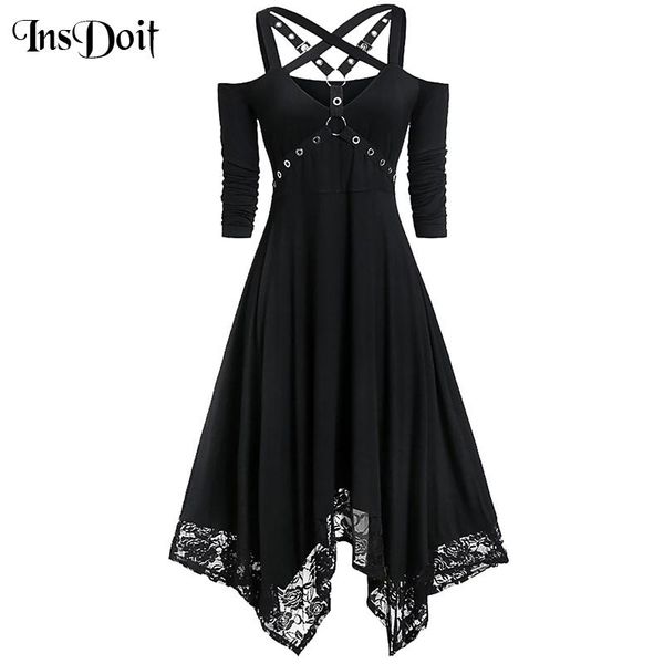 casual dresses insdoit punk grunge vintage corset dress women gothic lace patchwork harajuku aesthetic asymmetric party a line, Black;gray
casual dresses insdoit punk grunge vintage corset dress women gothic lace patchwork harajuku aesthetic asymmetric party a line, Black;gray