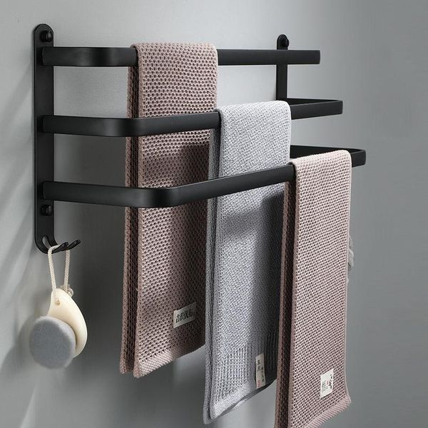punch-seamless black towel rack bathroom three-layer towel bar bathroom single-layer bar hanging g8095
punch-seamless black towel rack bathroom three-layer towel bar bathroom single-layer bar hanging g8095