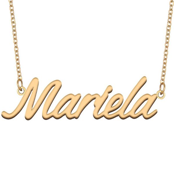 pendant necklaces mariela name necklace for women stainless steel jewelry 18k gold plated nameplate femme mother girlfriend gift, Silver
pendant necklaces mariela name necklace for women stainless steel jewelry 18k gold plated nameplate femme mother girlfriend gift, Silver