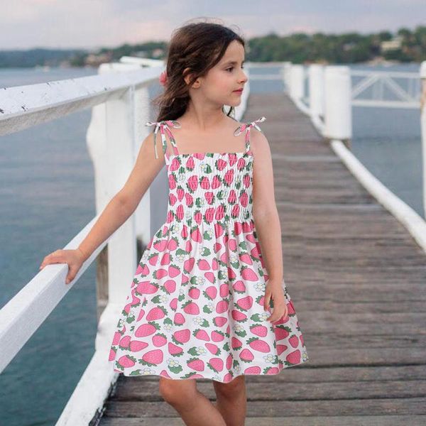 girl's dresses 1-6y girls strawberry print dress toddler baby kids sleeveless strap summer beach children girl casual clothes, Red;yellow
girl's dresses 1-6y girls strawberry print dress toddler baby kids sleeveless strap summer beach children girl casual clothes, Red;yellow