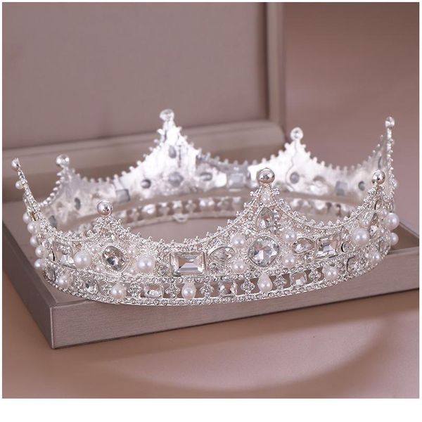vintage wedding crown tiara crystal pearl round baroque bridal headdress crown wedding hair accessories bridal crown qylnrh, Silver
vintage wedding crown tiara crystal pearl round baroque bridal headdress crown wedding hair accessories bridal crown qylnrh, Silver