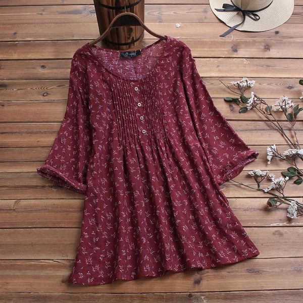 vintage printed shirts womens pleated blouse zanzea 2021 casual long sleeve tunic female o neck floral blusas plus size tunic, White
vintage printed shirts womens pleated blouse zanzea 2021 casual long sleeve tunic female o neck floral blusas plus size tunic, White