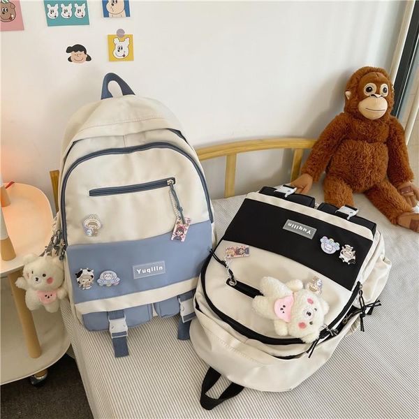 school bags kawaii harajuku fashion women's backpack nylon contrast university for girls large capacity leisure travel backpacks
school bags kawaii harajuku fashion women's backpack nylon contrast university for girls large capacity leisure travel backpacks