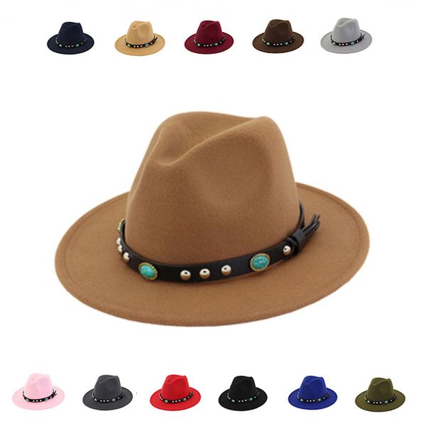 2021 new cowboy sapphire belt western for women pink tiara fashionable autumn ladies vintage hats cowgirl hat felt fedora 81bu, Blue;gray
2021 new cowboy sapphire belt western for women pink tiara fashionable autumn ladies vintage hats cowgirl hat felt fedora 81bu, Blue;gray