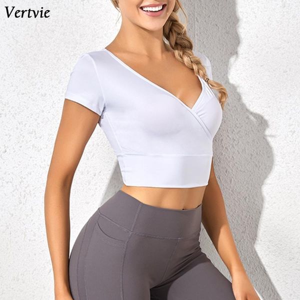 yoga outfits vertvie women gym white shirts long sleeve workout fitness running sport t-shirts training sportswear, White;red
yoga outfits vertvie women gym white shirts long sleeve workout fitness running sport t-shirts training sportswear, White;red