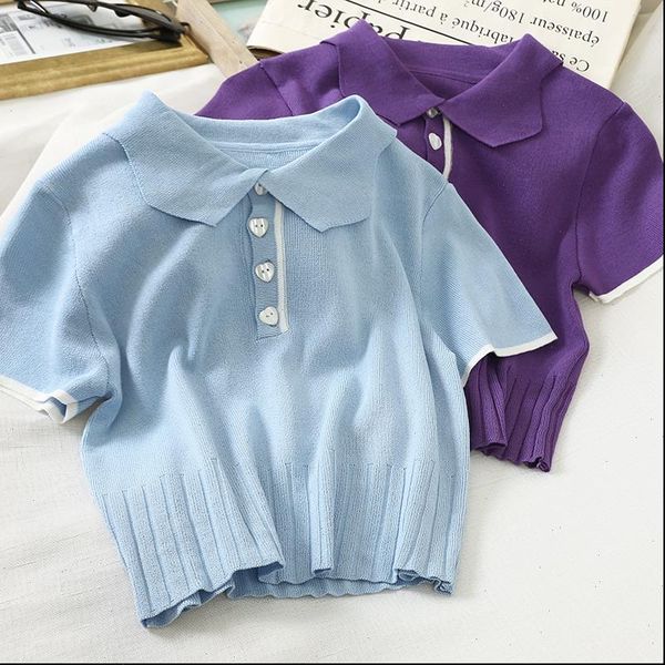 solid polo shirt women peter pan collar t shirts knitted short sleeve casual summer t shirts for women tees, White
solid polo shirt women peter pan collar t shirts knitted short sleeve casual summer t shirts for women tees, White