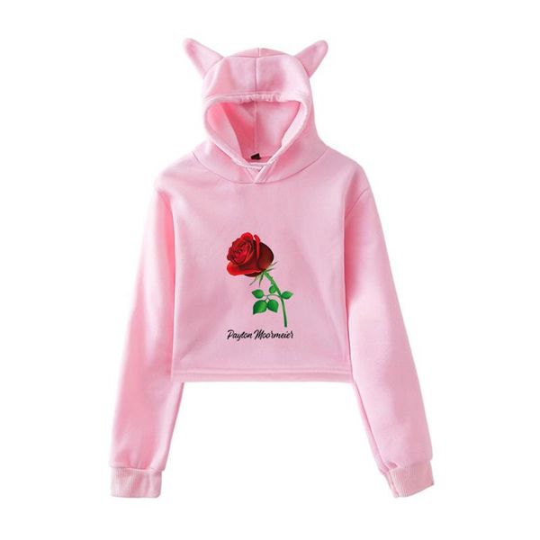 women's hoodies & sweatshirts fashion korean wave summer rose hoodie lady cat ear sweatshirt girl pink hip hop pullover crop hooded, Black
women's hoodies & sweatshirts fashion korean wave summer rose hoodie lady cat ear sweatshirt girl pink hip hop pullover crop hooded, Black