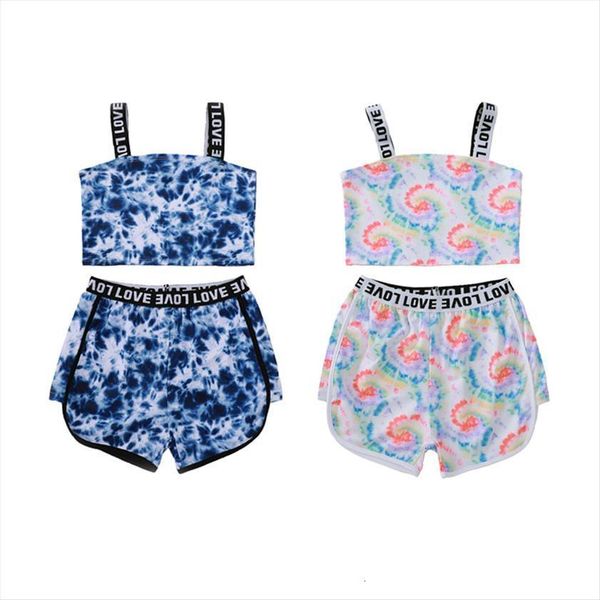 summer causal kids girls clothes sets outfits 3 10y tie dye letter print strapless vest shorts, White
summer causal kids girls clothes sets outfits 3 10y tie dye letter print strapless vest shorts, White