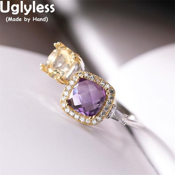 cluster rings uglyless spliced square crystals for women faceted crystal sparkly dress jewelry real 925 silver geometric fashion, Golden;silver 
cluster rings uglyless spliced square crystals for women faceted crystal sparkly dress jewelry real 925 silver geometric fashion, Golden;silver