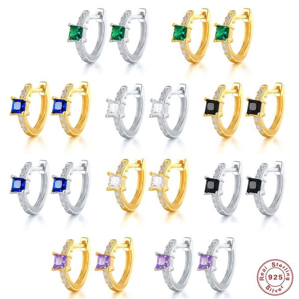 hoop & huggie woman's earring real 925 sterling silver cz earrings for birthday engagement colorful square pave zircon circle pendiente, Golden;silver
hoop & huggie woman's earring real 925 sterling silver cz earrings for birthday engagement colorful square pave zircon circle pendiente, Golden;silver