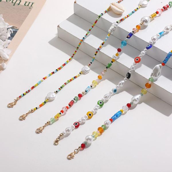 chokers allme bohemia clear colorful evil eye beaded chain necklace for women shell irregular pearls necklaces handmade jewelry gift, Golden;silver
chokers allme bohemia clear colorful evil eye beaded chain necklace for women shell irregular pearls necklaces handmade jewelry gift, Golden;silver