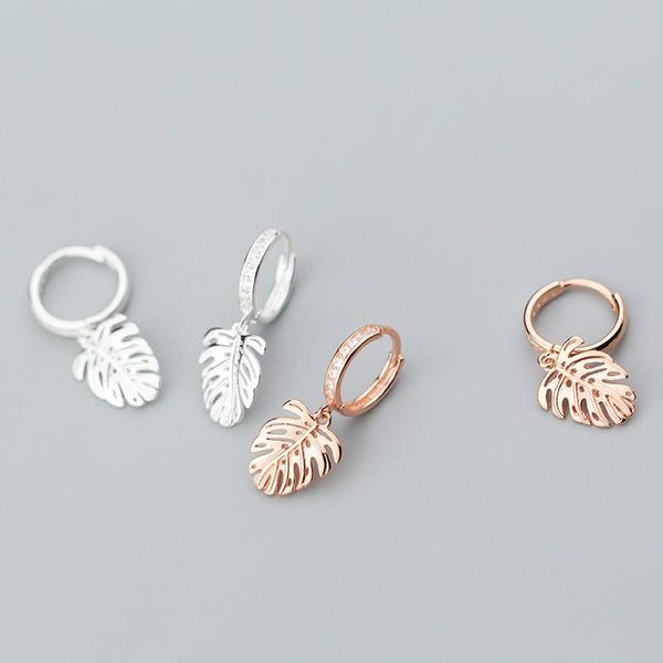 hoop & huggie 100% 925 sterling silver earrings women's korean version small with zircon leaf ear button temperament jewelry, Golden;silver
hoop & huggie 100% 925 sterling silver earrings women's korean version small with zircon leaf ear button temperament jewelry, Golden;silver