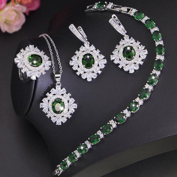 earrings & necklace zlxgirl jewelry selling green cubic zirconia wedding pendant and earring bracelet anel sets women bridal bijoux set, Silver
earrings & necklace zlxgirl jewelry selling green cubic zirconia wedding pendant and earring bracelet anel sets women bridal bijoux set, Silver