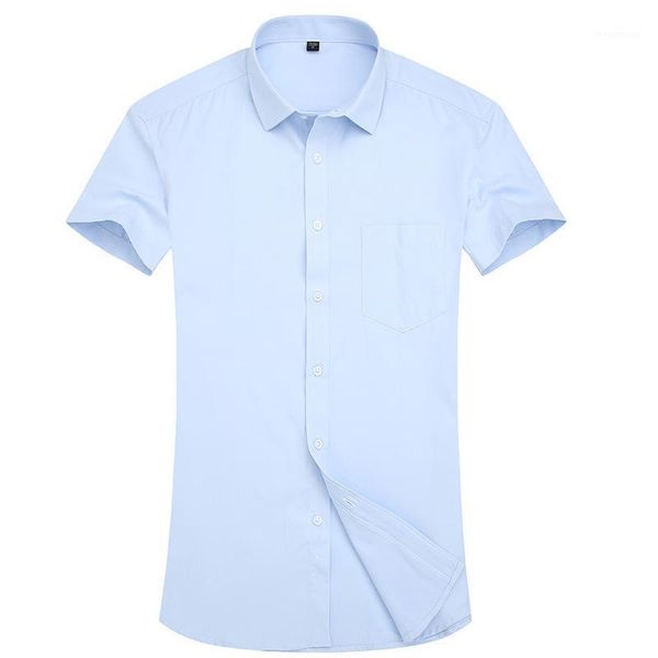 men's dress shirts short sleeve white shirt slim straight tube no iron business casual large professional half for work, White;black
men's dress shirts short sleeve white shirt slim straight tube no iron business casual large professional half for work, White;black