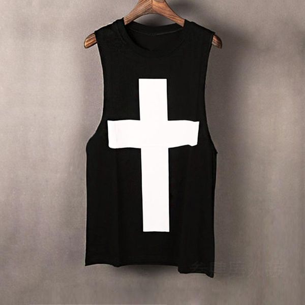 men' tank men summer fashion punk rock hip hop bodybuilding sleeveless t shirt mens cross printed casual vest street clothing, White;black
men' tank men summer fashion punk rock hip hop bodybuilding sleeveless t shirt mens cross printed casual vest street clothing, White;black