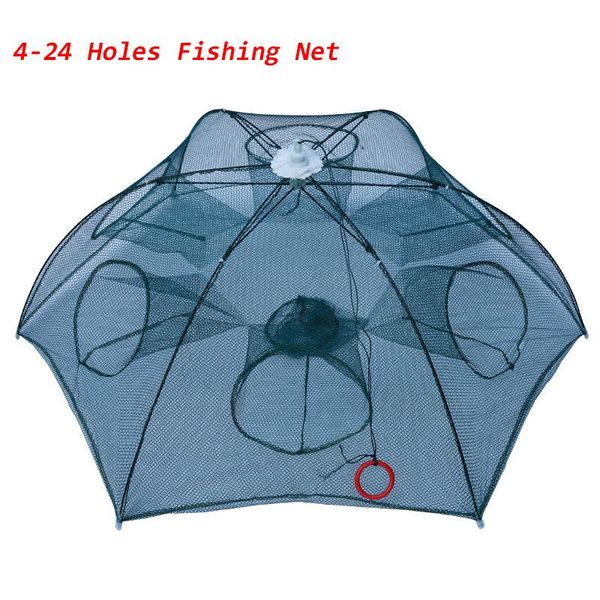4-24 holes automatic network fishing net fish trap mesh shrimp cage nylon umbrella foldable crab cast nets cast fishing network
4-24 holes automatic network fishing net fish trap mesh shrimp cage nylon umbrella foldable crab cast nets cast fishing network