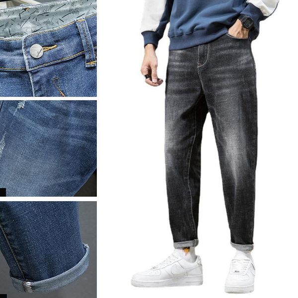 korean style slim stretch men trousers straight leg pants men fashion all-match trousers men's trendy casual jeans, Blue
korean style slim stretch men trousers straight leg pants men fashion all-match trousers men's trendy casual jeans, Blue
