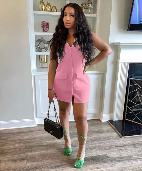 casual dresses elegant office ladies pockets mini summer dress 2021 v neck sleeveless button slim streetwear for womenrobe lounge, Black;gray
casual dresses elegant office ladies pockets mini summer dress 2021 v neck sleeveless button slim streetwear for womenrobe lounge, Black;gray