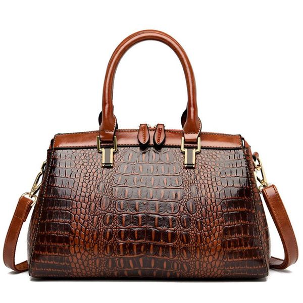 shoulder bags crocodile tote for women handbags pu leather bag female crossbody large capacity