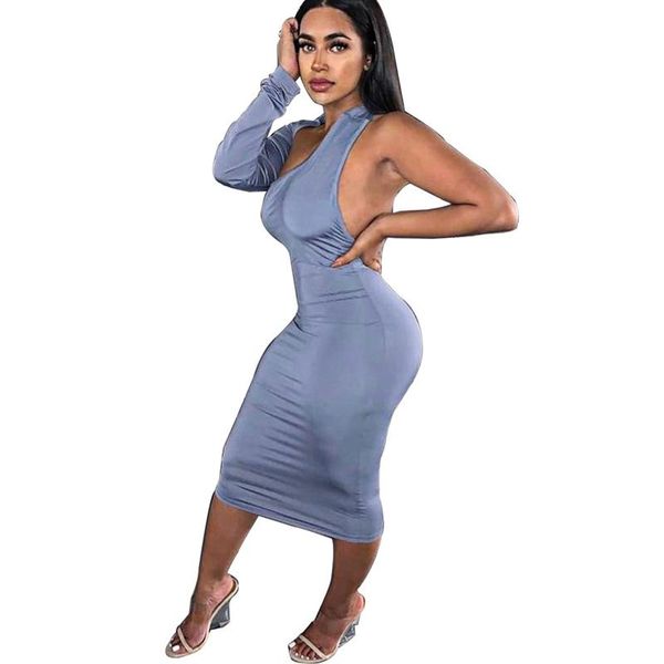 casual dresses backless bodycon midi dress women autumn one shoulder long sleeve evening elegant party for bandage, Black;gray
casual dresses backless bodycon midi dress women autumn one shoulder long sleeve evening elegant party for bandage, Black;gray