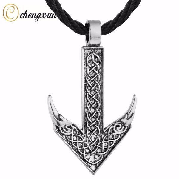 pendant necklaces chengxun viking rune flying wing arrow direction of life necklace black chain men jewelry nordic talisman, Silver
pendant necklaces chengxun viking rune flying wing arrow direction of life necklace black chain men jewelry nordic talisman, Silver