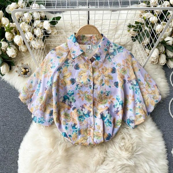 women's blouses & shirts 2021 light mature collar flowers printed shirt design sense puff short sleeve loose casual blouse, White
women's blouses & shirts 2021 light mature collar flowers printed shirt design sense puff short sleeve loose casual blouse, White