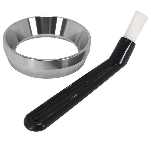 coffee filters 58mm espresso dosing funnel - brewing ring compatible for rocket portafilter basket, with filter cleaning brush
coffee filters 58mm espresso dosing funnel - brewing ring compatible for rocket portafilter basket, with filter cleaning brush