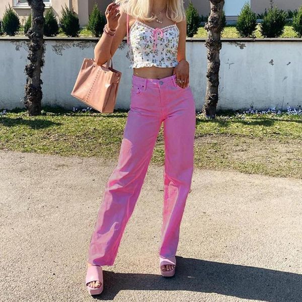 women's jeans women vintage high waisted harajuku bright solid color full length denim pants straight leg loose long trousers streetwea, Blue
women's jeans women vintage high waisted harajuku bright solid color full length denim pants straight leg loose long trousers streetwea, Blue