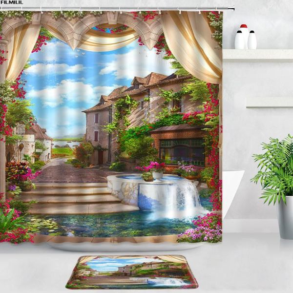 shower curtains filmilil retro town street flowers bath mats sets european garden scenery decor hanging cloth bathroom door rugs
shower curtains filmilil retro town street flowers bath mats sets european garden scenery decor hanging cloth bathroom door rugs