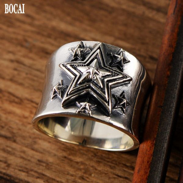 2021 new retro wide five-pointed star simple ring trendy male hip-hop street fashion s925 sier jewelry g07v, Silver
2021 new retro wide five-pointed star simple ring trendy male hip-hop street fashion s925 sier jewelry g07v, Silver