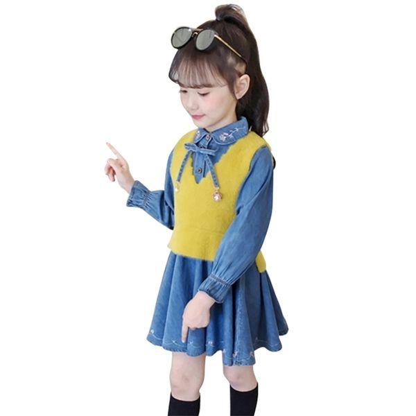 kids clothes girls vest + denim dress clothing for pearls children girl spring autumn tracksuits 210528, White
kids clothes girls vest + denim dress clothing for pearls children girl spring autumn tracksuits 210528, White