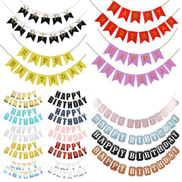 party decoration 1 set happy birthday bunting banner adults kids flags baby shower layout paper garland supplies
party decoration 1 set happy birthday bunting banner adults kids flags baby shower layout paper garland supplies