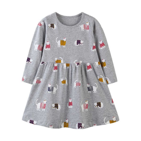 jumping meters long sleeve princess girls dress with animals print fashion children's costume for autumn spring baby 210529, Red;yellow
jumping meters long sleeve princess girls dress with animals print fashion children's costume for autumn spring baby 210529, Red;yellow